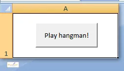 Single button to run hangman