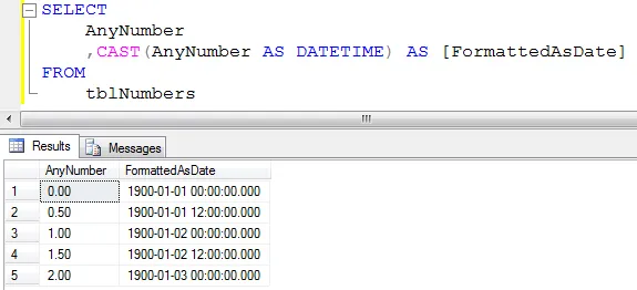 Numbers formatted as dates