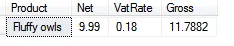 New row in product table