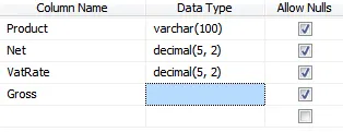 Data type vanished for computed column