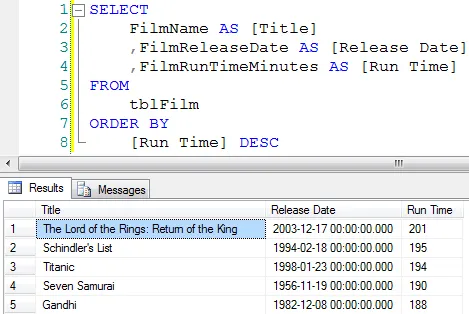 Sorting using alias