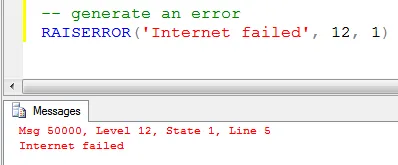 Raising an error 