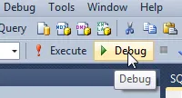 Debugging in SQL 2012