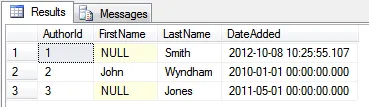 Three authors in table