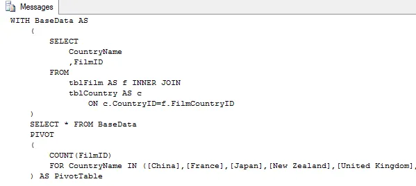 Complete SQL statement