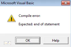 An error message