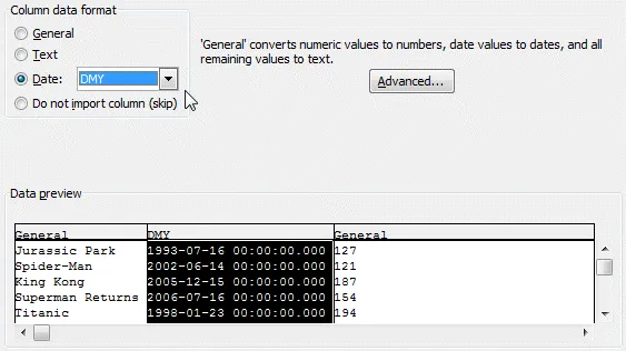 Formatting columns