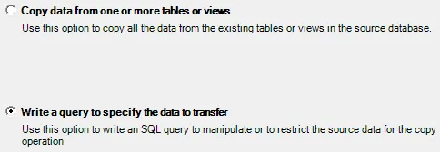 Choosing which data