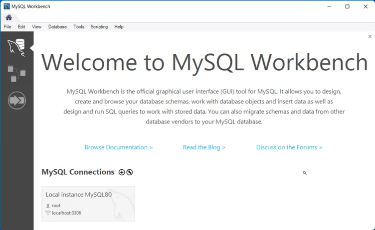 MySQLWorkbench splash screen