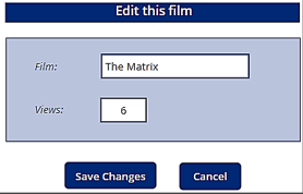 Sample form for a film