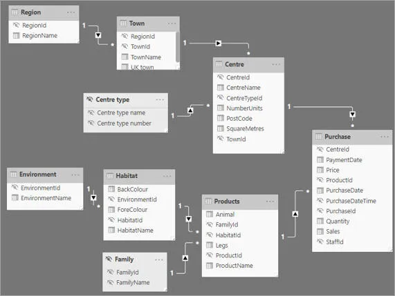 Power BI data model