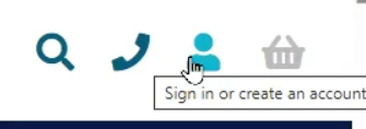 Button to sign in to create account