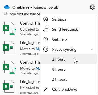 Disabling file syncing in Microsoft OneDrive