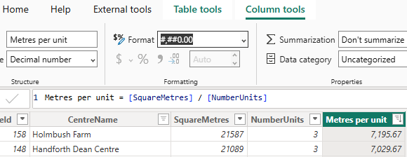 Applying a custom format to a decimal column Applying a custom format to a decimal column