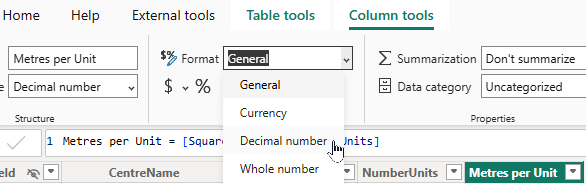 Choose the format style you would like, in this case Decimal number Choose the format style you would like, in this case Decimal number