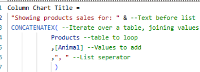 Example of DAX expresson Example of DAX expresson