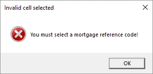 Non mortgage error