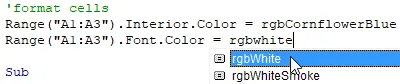 Font colour