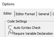 Disable syntax messages