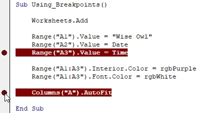 Multi breakpoints