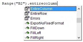 EntireColumn property