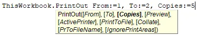 Naming multiple parameters