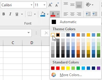 Font colour