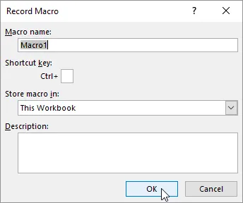 Configure macro