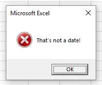 Error message