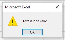 Error message