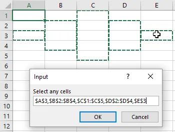 Select cells