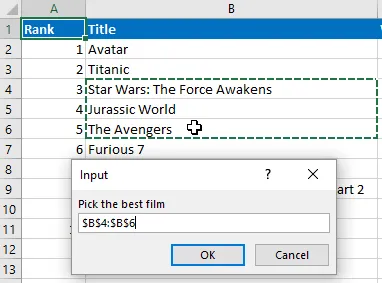 Select multiple cells