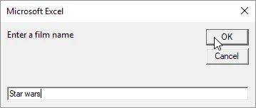 Enter new film name